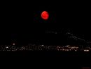 vycházející Měsíc nad Splitem - pohled z ostrova Čiovo